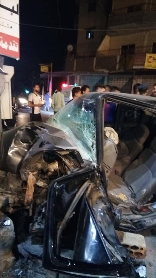 اصطدم بعامود الكهرباء بسبب دراجة نارية