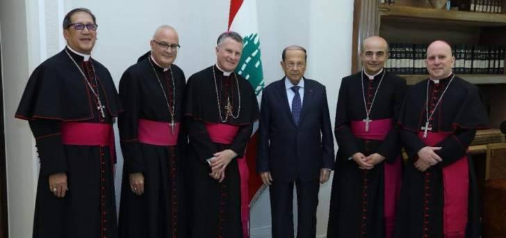 الرئيس عون استقبل الحجار ووفدا من مطارنة أميركا