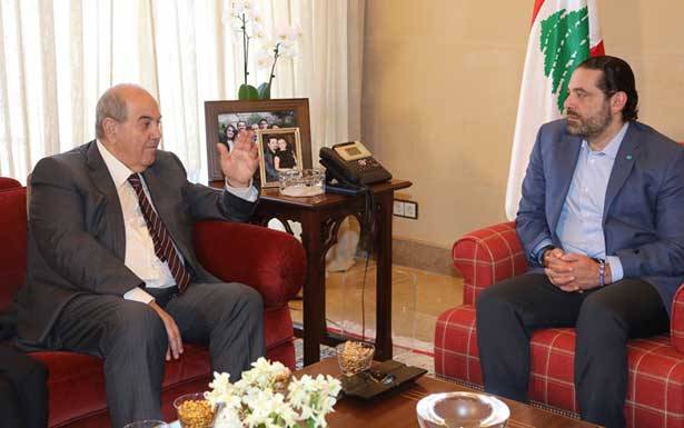 الحريري استقبل علاوي
 وسفير لبنان في لندن