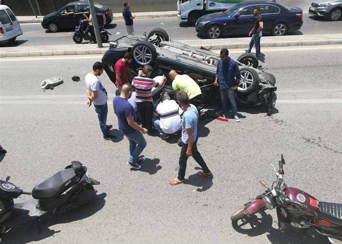 جرح الزميل خليل فليحان في حادث بين مركبتين ودراجة نارية على طريق الحدث الصياد