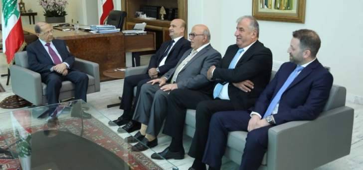 الرئيس عون استقبل رئيس بلدية العاقورة مع وفد من البلدية بحضور أبي رميا
