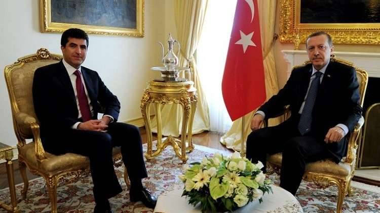 بارزاني يبحث مع أردوغان تعزيز العلاقات الثنائية