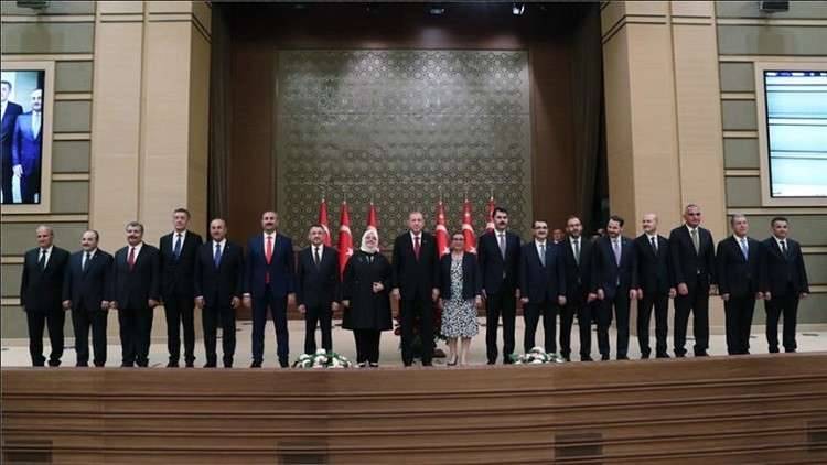 بالأسماء.. أردوغان يعلن تشكيلة حكومته الجديدة