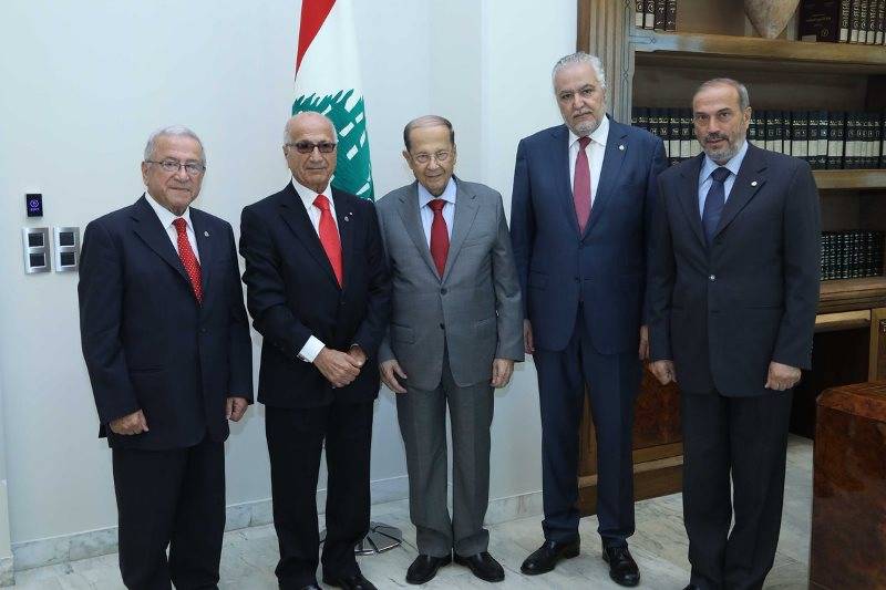 عون استقبل حديفة وبنصلي