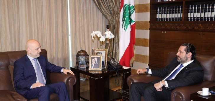الحريري عرض مع حاصباني شؤونا تتعلق بتصريف أعمال وزارة الصحة
