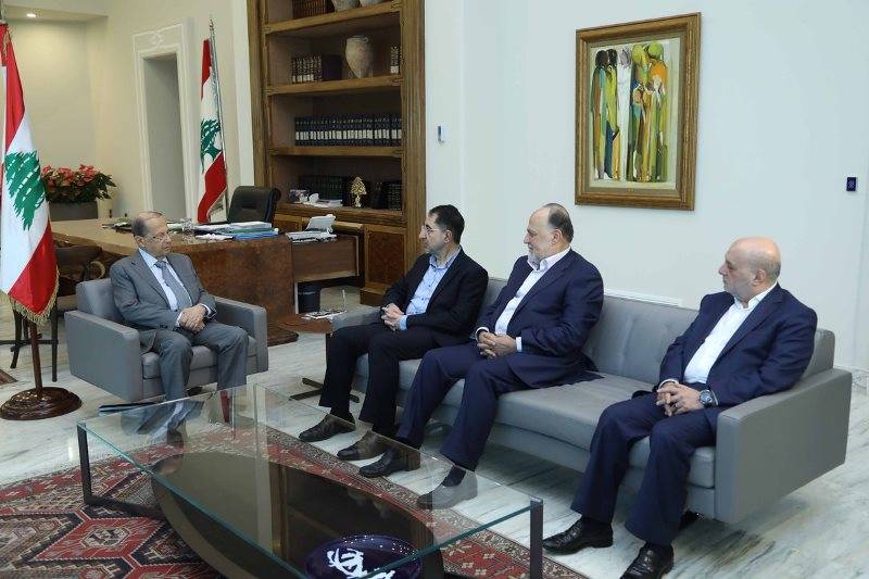 لقاءات متنوعة في قصر بعبدا