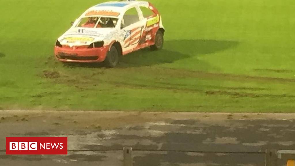 Ballymena United anger over race car pitch damage
