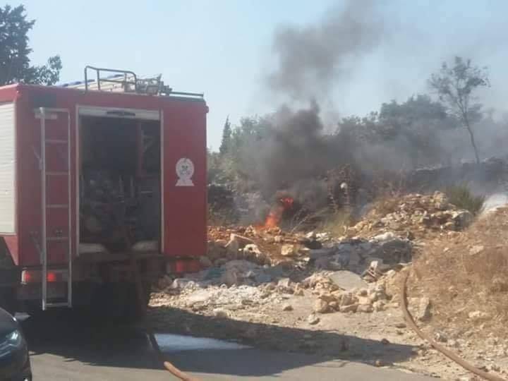 اندلاع حريق في خراج بلدة دده