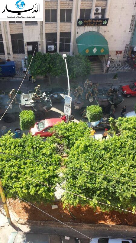 الديار: دبابات الجيش تدخل في هذه الاثناء الى منطقة الاشتباكات في الطريق الجديدة (بالصور)