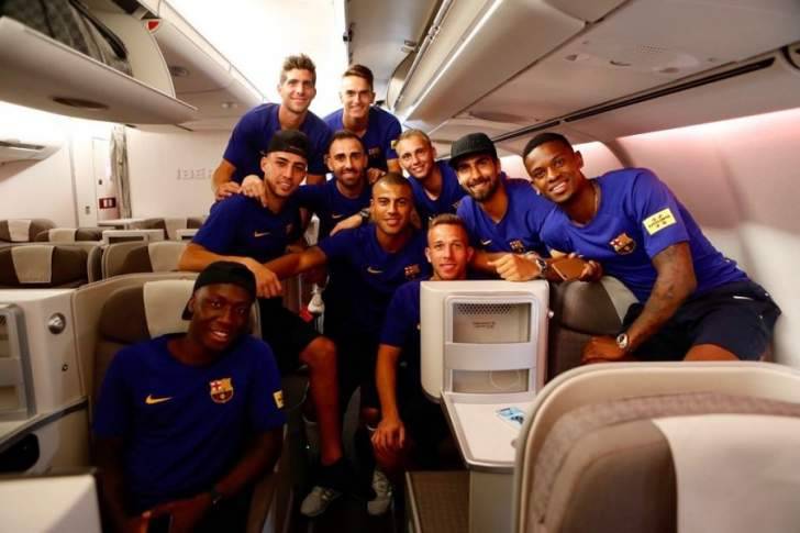لاعبو برشلونة يصلون إلى الولايات المتحدّة