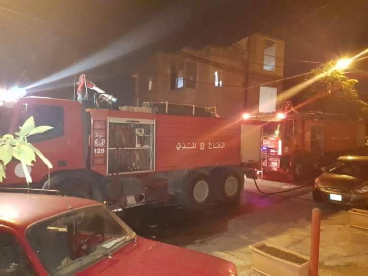 الدفاع المدني يخمد حريقاً اندلع باراض مشتركة بين بلدتي بقرزلا والحاكور