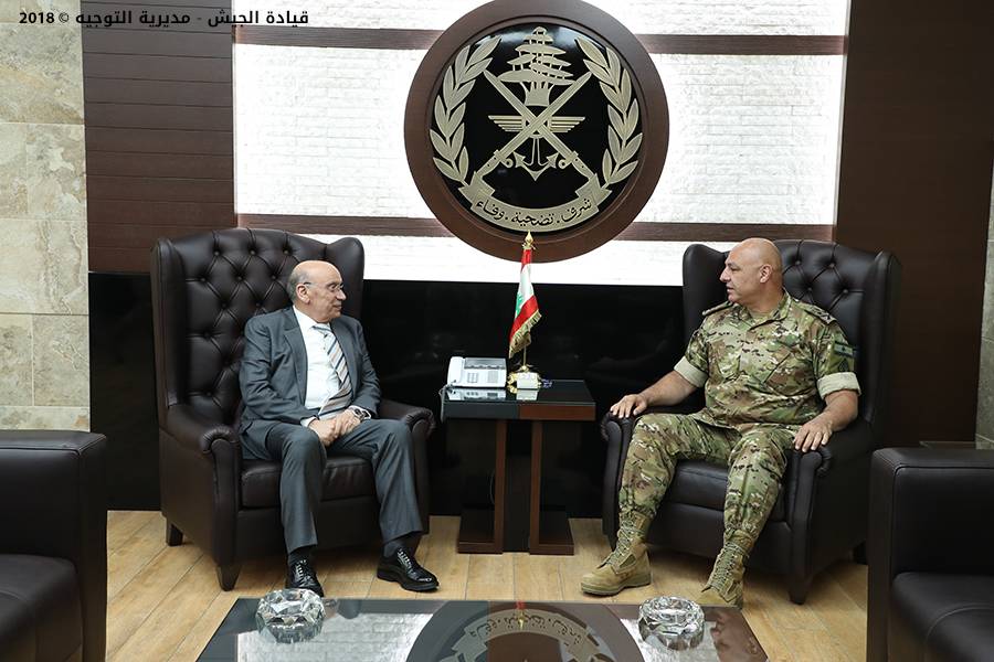 قائد الجيش استقبل مصطفى الحسيني ووفد اتحاد بلديات بعلبك الهرمل ورئيس الرابطة المارونية في أستراليا