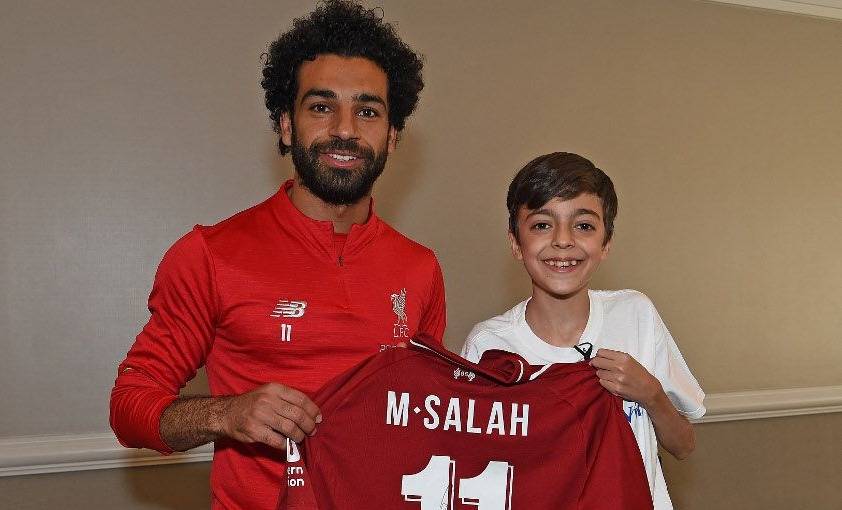 محمد صلاح يحقق حلم طفل سوري مريض