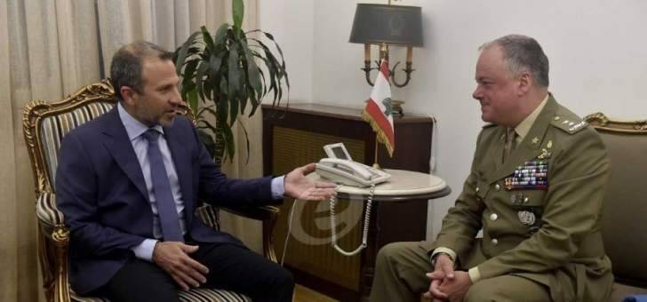 باسيل استقبل القائد الجديد لليونيفيل