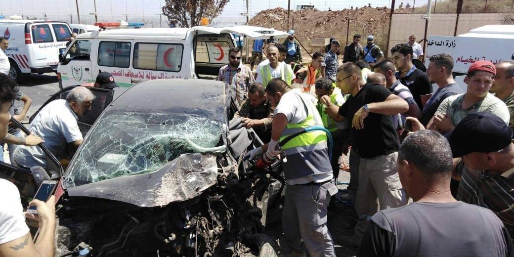 بالصورة..جرح سائقين بحادث سير على طريق عام كفركلا
