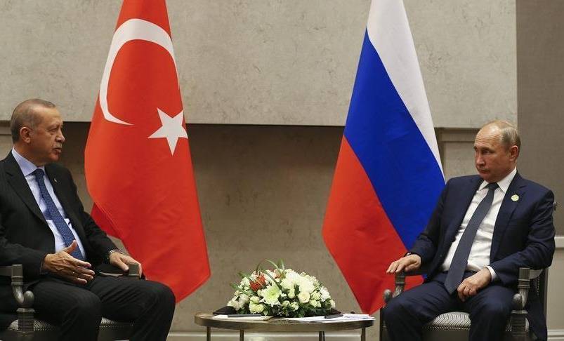 اردوغان يبحث مع بوتين العلاقات الثنائية بين البلدين