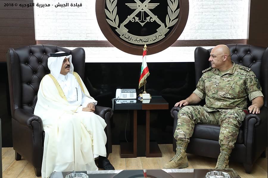 قائد الجيش استقبل سفير قطر في زيارة وداعية