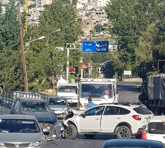 جريح بحادث سير على طريق عام حراجل كسروان