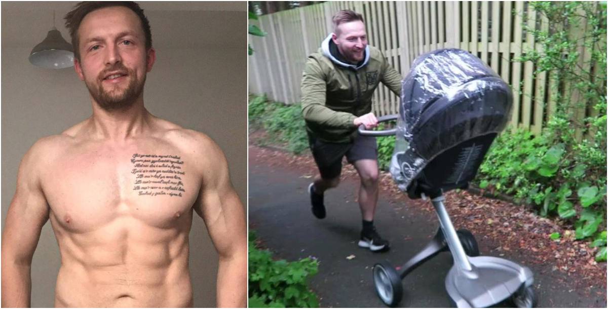أب يفقد أكثر من 25 كيلو من وزنه.. والسرُّ عربة طفله!