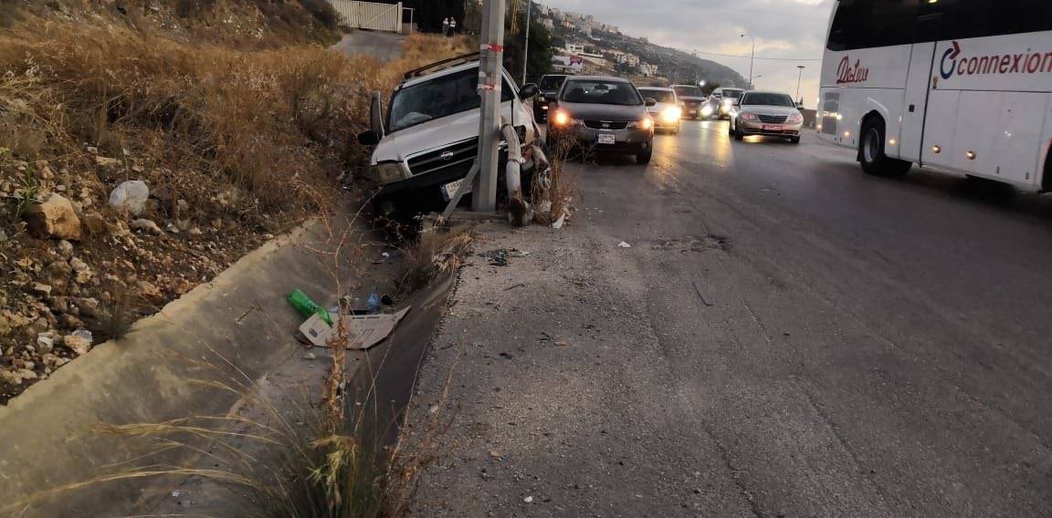 حادث سير بين سيارتين في طرابلس