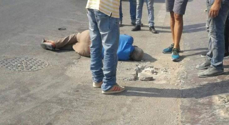 جريح بحادث صدم على بوليفار نزيه البزري في صيدا