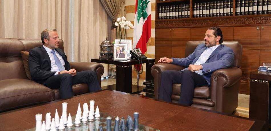 الحريري عرض مع باسيل موضوع تشكيل الحكومة