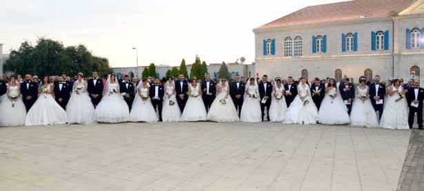 العرس الجماعي لـ41 ثنائياً أحيته الرابطة المارونيّة في بكركي