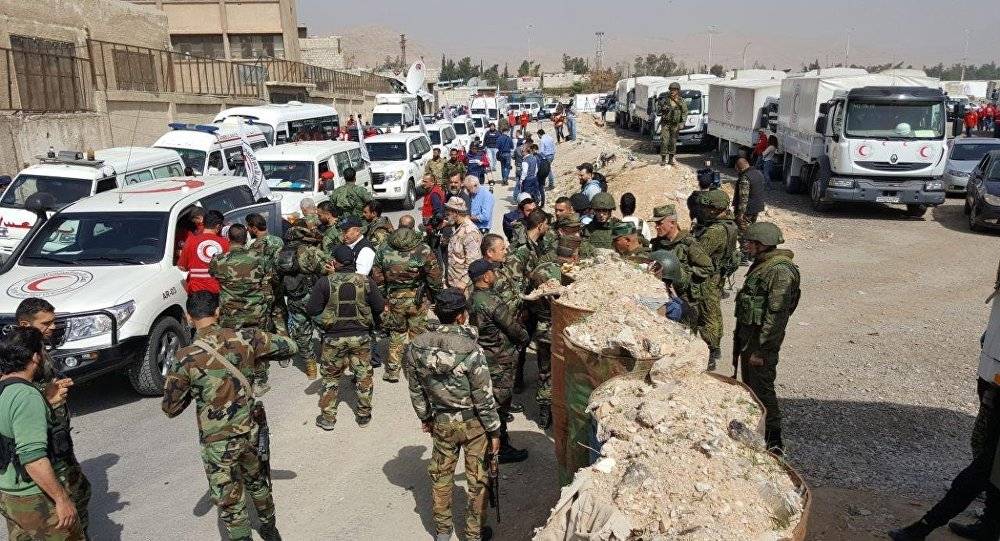 روسيا تقدم أكثر من 10 أطنان من المساعدات الإنسانية لسكان المناطق السورية المحررة