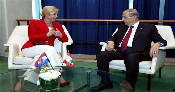 الرئيس عون التقى رئيسة كرواتيا