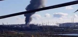 انفجار ضخم في مصفاة شرقي كندا (فيديو)