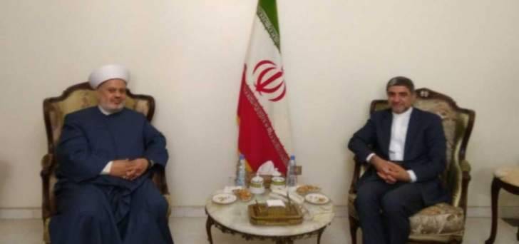 زهير الجعيد بحث مع سفير ايران بلبنان الأوضاع العامة والشؤون الاسلامية