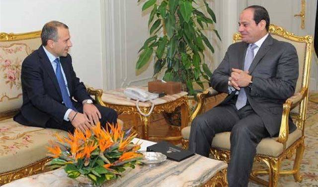 باسيل يشكر السيسي على عاطفته الكبيرة