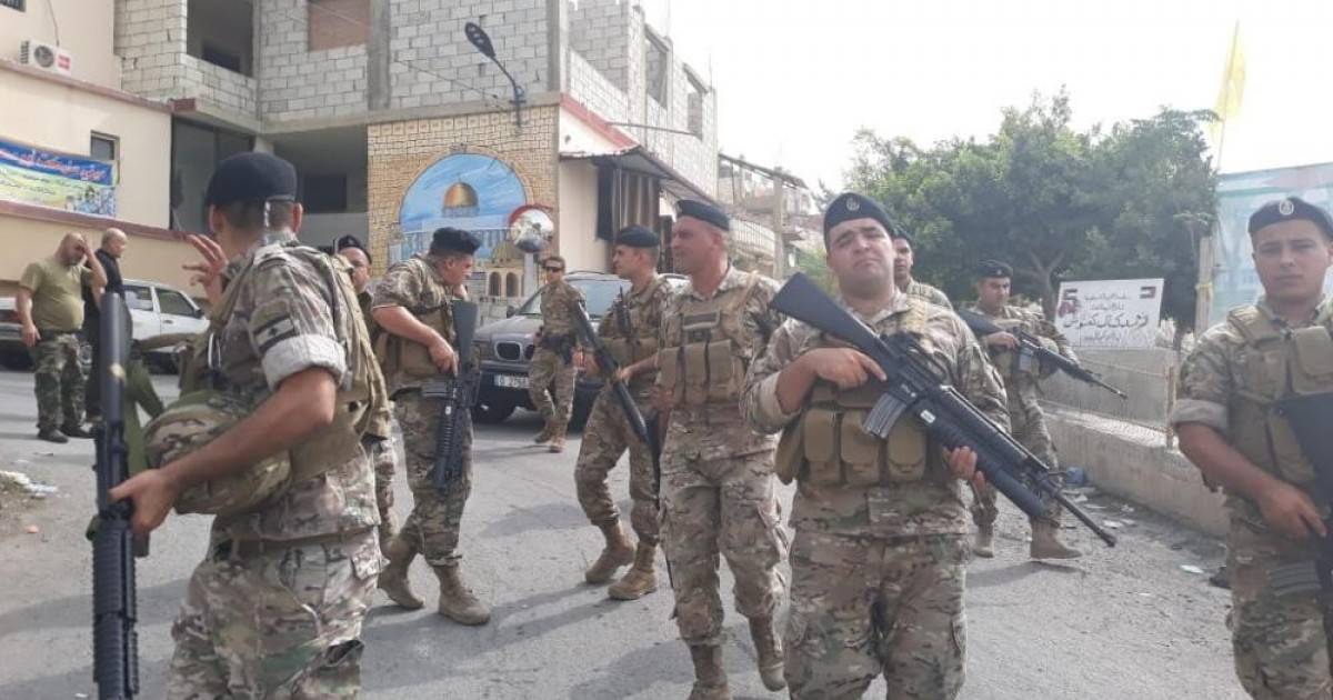 انتشار الجيش في مخيم المية ومية وعلى مداخله