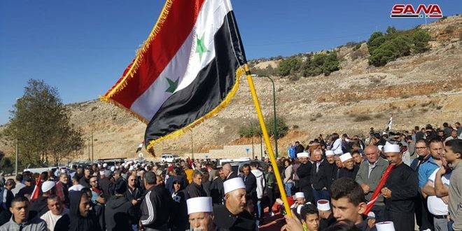 مظاهرات في الجولان السوري المحتل رفضا لانتخابات تهويده