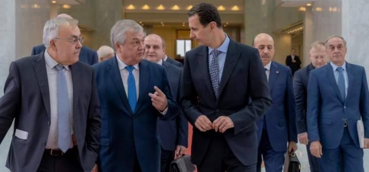 الاسد أشاد بالجهود التي تبذلها روسيا لتحييد التدخلات الخارجية بالشأن السوري