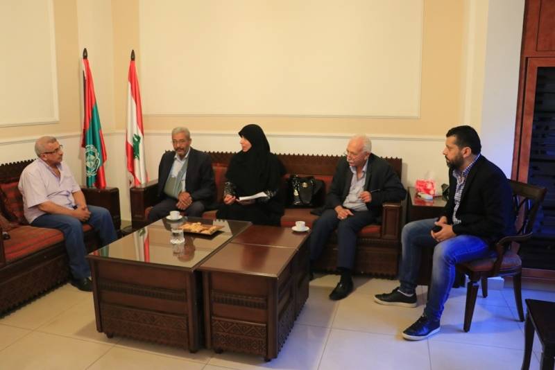 اسامة سعد عرض الأوضاع الصحية في الجنوب وصيدا واستقبل معن بشور