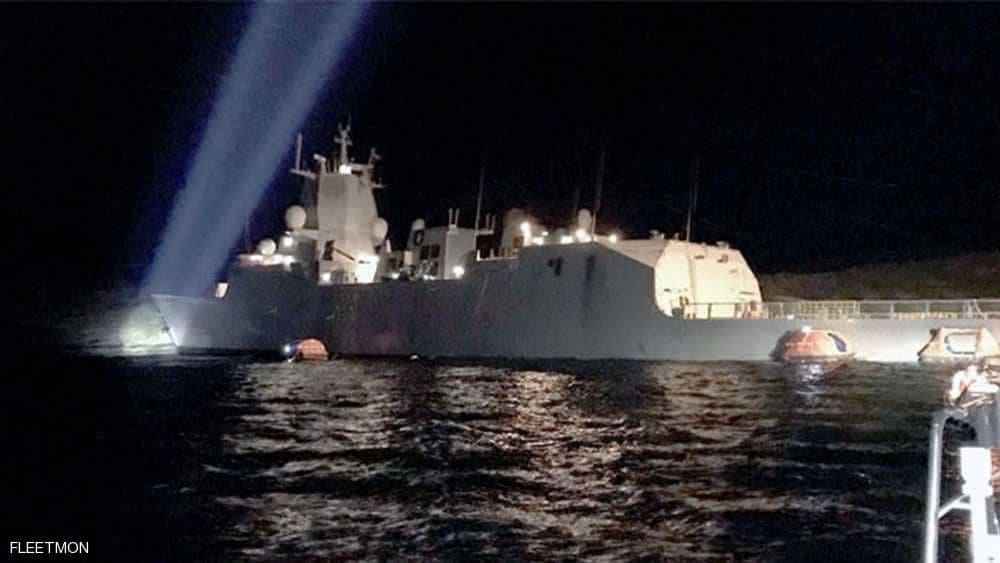 اصطدام فرقاطة نرويجية وناقلة نفط في بحر الشمال