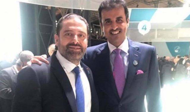 صورة تجمع الحريري بأمير قطر