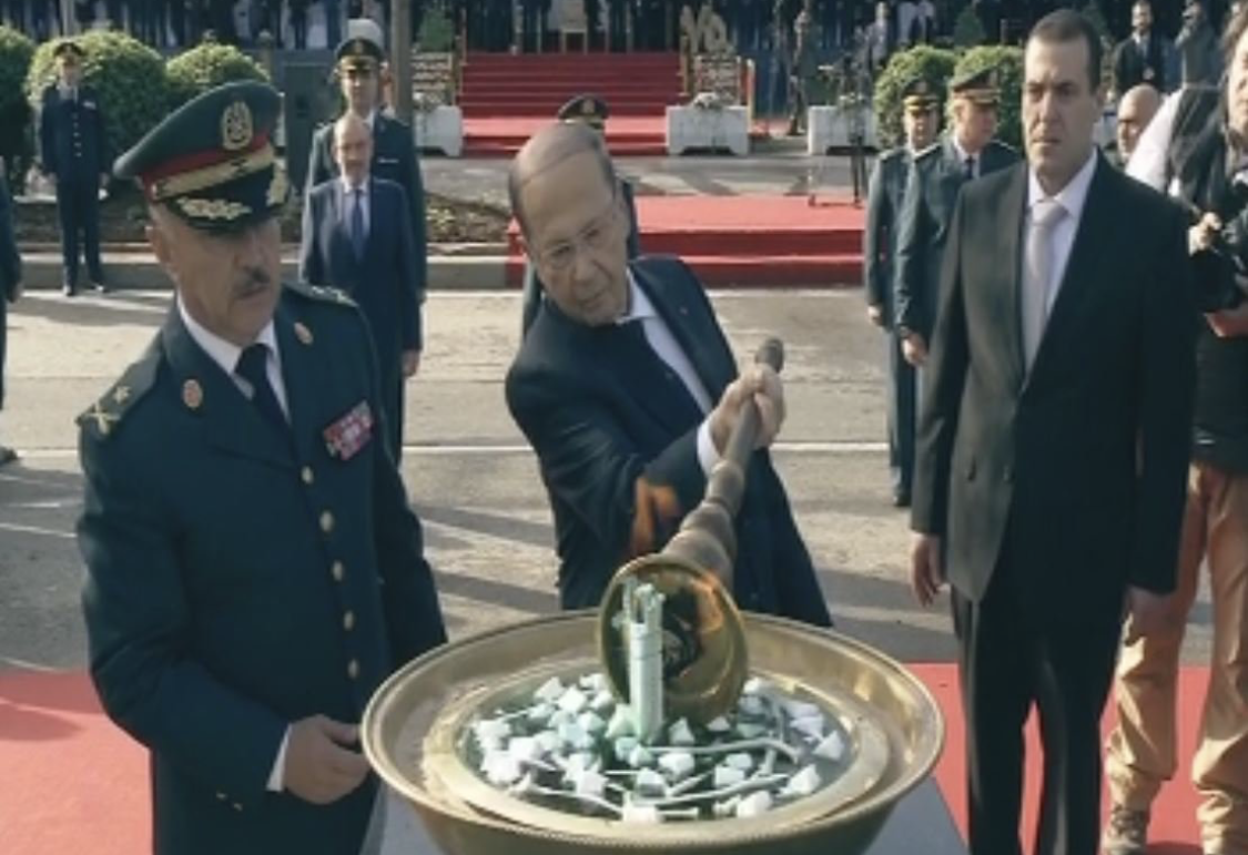 عون ترأس الاحتفال بالعيد الماسي للاستقلال بحضور بري والحريري