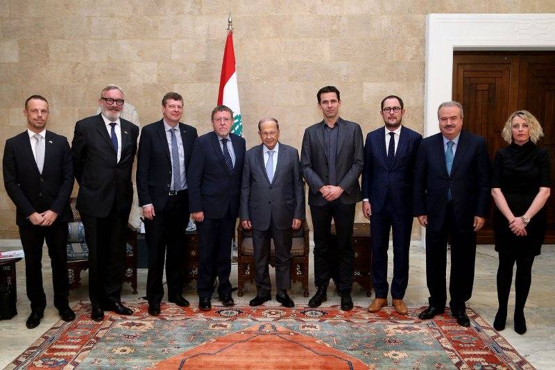 عون استقبل رئيس مجلس النواب البلجيكي