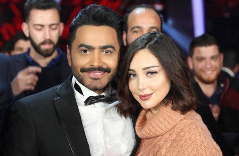 هل يوافق تامر حسني على رجوع بسمة بوسيل الى عالم الفن؟