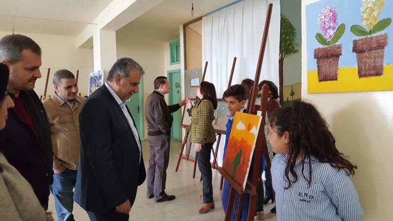 طعمة إفتتح معرض الاستقلال في المدرسة الوطنية الأرثوذكسية
