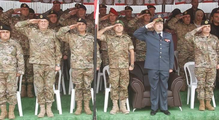 إقامة حفل تقديم مجندين مددت خدماتهم للعلم بقاعدة رياق الجوية - البقاع