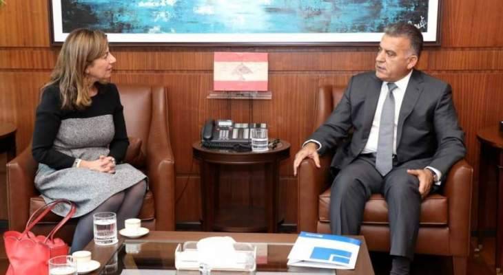 اللواء ابراهيم التقى المديرة العامة لشؤون المفقودين وقائد قوات اليونيفيل