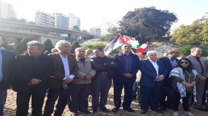 لقاء نقابي لبناني وعربي في بيروت تضامناً مع الشعب الفلسطيني
