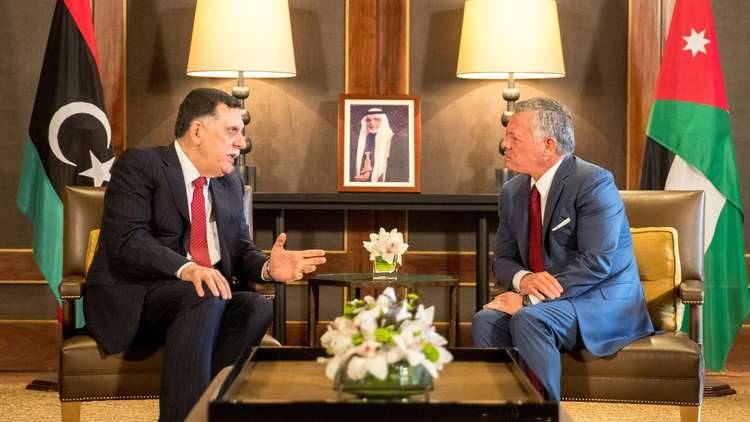 العاهل الأردني يبحث مع السراج تسديد الديون الليبية المستحقة