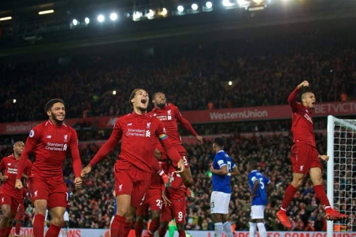 ابرز احصاءات مباراة ليفربول وايفرتون