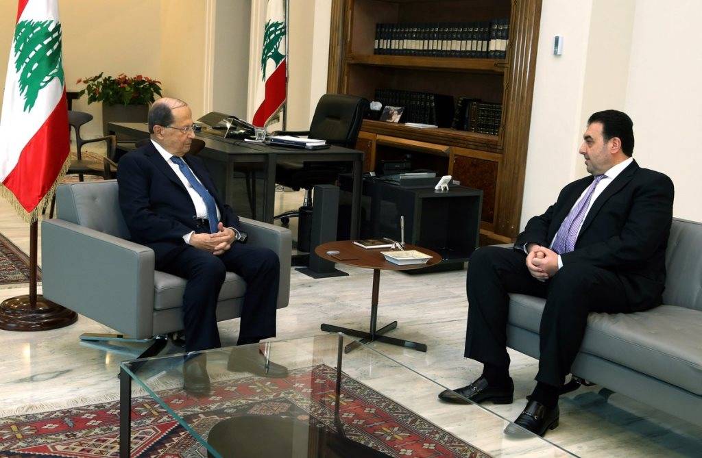 عون استقبل البعريني والقاضي ابراهيم