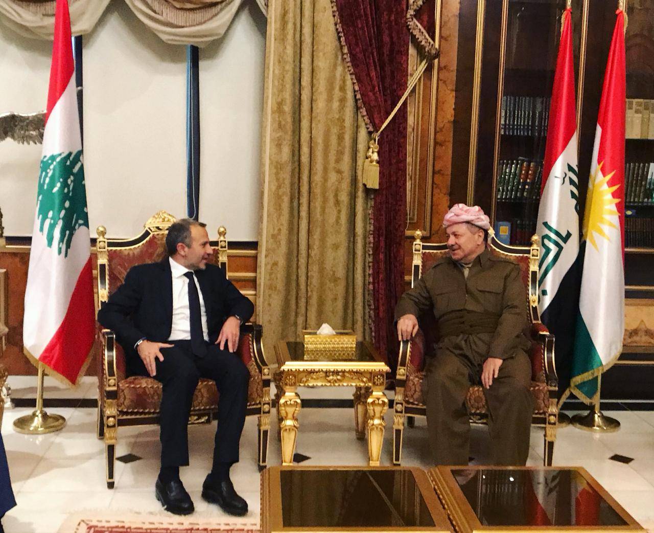 باسيل التقى البرزاني ورئيس حكومة اقليم كردستان