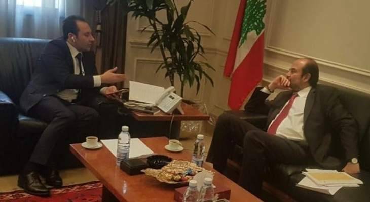 عقيص التقى علوية وبحث معه ملف التلوث في نهر الليطاني